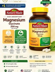 Nature Made Magnesium Glycinate 200mg 60 Viên