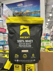 Ascent 100% Whey Nguyên Chất Vị Vani Bổ Sung Protein. [1.9kg].chinh hang my