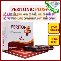 [ Ống Nhựa] [Feritonic Plus+] [Traphaco] bổ sung Sắt, Giảm Nguy Cơ Thiếu Máu hộp 4 Vỉ x 5 Ống x 10ml