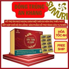 Viên Uống Đông Trùng An Khang Premium hỗ trợ ăn ngon, giảm mệt mỏi do kém ăn, thiếu ngủ hộp 30 Viên