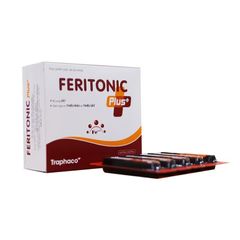 [ Ống Nhựa] [Feritonic Plus+] [Traphaco] bổ sung Sắt, Giảm Nguy Cơ Thiếu Máu hộp 4 Vỉ x 5 Ống x 10ml