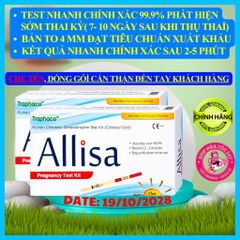 [Che tên] Combo 2 Que thử thai bản to Traphaco, Chính xác test thử thai sớm nhanh Allisa