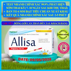 [Che tên] Combo 2 Que thử thai bản to Traphaco, Chính xác test thử thai sớm nhanh Allisa