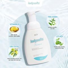 Dung Dịch Vệ Sinh Phụ Nữ Dạng Bọt Cao Cấp Ladysofts Premium Cho Mọi Loại Da Chai 250ml