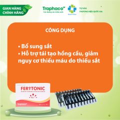[Traphaco] FERITONIC Bổ Sung Sắt Cho Bé Và Mẹ Bầu,Giảm Nguy Cơ Thiếu Máu,Tái Tạo Hồng Cầu 2Vỉ x10Ống