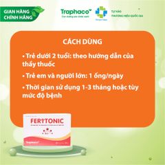 [Traphaco] FERITONIC Bổ Sung Sắt Cho Bé Và Mẹ Bầu,Giảm Nguy Cơ Thiếu Máu,Tái Tạo Hồng Cầu 2Vỉ x10Ống
