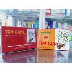 Trà Gừng Traphaco vị ngọt dịu nhẹ hỗ trợ giảm đau bụng do lạnh, đầy trướng, không tiêu (10 gói x 3g)