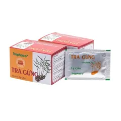 Trà Gừng Traphaco vị ngọt dịu nhẹ hỗ trợ giảm đau bụng do lạnh, đầy trướng, không tiêu (10 gói x 3g)