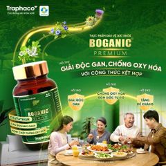 Boganic Premium Traphaco Bổ Gan Giúp Hỗ Trợ Thải Độc Gan Mát Gan, Chống Oxy Hóa 30 Viên/Hộp