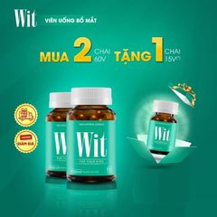 Combo 2 Hộp Wit 60 Viên tặng 1 Hộp 15V giúp bảo vệ mắt trước ánh sáng xanh, giúp cho mắt sáng khoẻ