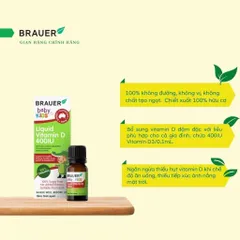 Brauer Baby & Kids Liquid Vitamin D3 bổ sung vitamin D3,hỗ trợ hấp thu canxi,tăng cường sức đề kháng