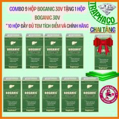 [COMBO 9 HỘP TẶNG 1 HỘP ] BOGANIC PREMIUM TRAPHACO HỘP 30V HỖ TRỢ GIẢI ĐỘC GAN, HẠ MEN GAN