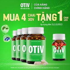 Viên uống OTIV Bổ não - Cải thiện mất ngủ, đau nửa đầu hộp 60 Viên