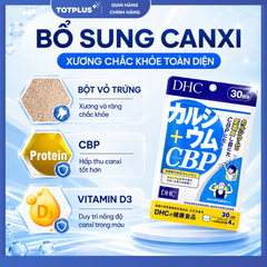 DHC Canxi Nhật Bản – Bổ Sung Canxi, CBP Và Vitamin D3 Hỗ Trợ Xương Răng Chắc Khỏe - Gói 30 Ngày