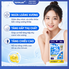 DHC Canxi Nhật Bản – Bổ Sung Canxi, CBP Và Vitamin D3 Hỗ Trợ Xương Răng Chắc Khỏe - Gói 30 Ngày