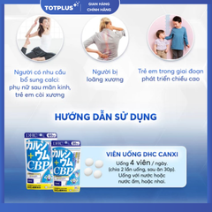 DHC Canxi Nhật Bản – Bổ Sung Canxi, CBP Và Vitamin D3 Hỗ Trợ Xương Răng Chắc Khỏe - Gói 30 Ngày