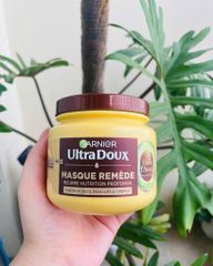 Kem Ủ Tóc Garnier Ultra Doux 340ml - Chiết Xuất Dầu Bơ và Bơ Hạt Mỡ, Giúp Tóc Mềm Mượt, Phục Hồi Tóc Hư Tổn, Chăm Sóc Tóc Khô