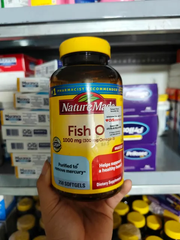 Dầu cá Omega 3 fish oil 1200mg Nature Made 250 viên của Mỹ