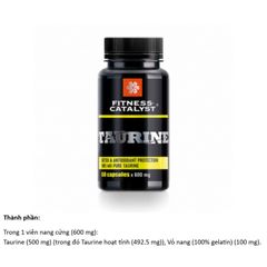 Thực phẩm bảo vệ sức khỏe Fitness Catalyst Taurine - 60 viên/lọ