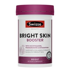 Viên Uống Swisse Bright Skin Booster 60 Viên - Viên Uống Dưỡng Trắng Da, Cải Thiện Làn Da Sáng Mịn, Tươi Trẻ, Hỗ Trợ Làm Đều Màu Da