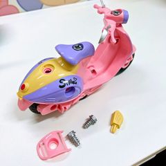 Đồ chơi lắp ráp xe máy Vespa DIY kèm tua vít giúp bé phát triển trí tuệ và tư duy sáng tạo Thế giới đồ chơi 1104