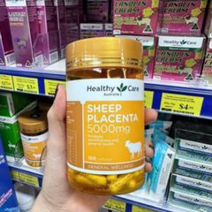 Viên Uống Nhau Thai Cừu Healthy Care Sheep Placenta 5000 mg - Tăng Cường Sức Khỏe & Làm Đẹp Da 100 viên - Sản Phẩm Từ Úc