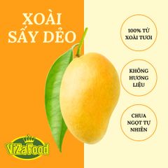 Xoài sấy dẻo Muối Ớt, chua ngọt tự nhiên, bao bì đẹp làm quà tặng - 100g- Viza Food