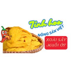 1KG Dried mango with mildly spicy salt and chili flavor, whole pieces, low fiber, soft - Viza Food