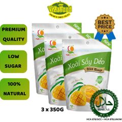 Combo 3 bags dried mangoes, natural, low sugar, premium quality, 350G-Viza Food