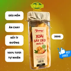 (350g BOX) Dried mango with salt and chili flavor, beautiful whole pieces, mildly spicy, moderately soft - Viza Food