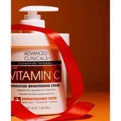 [Mỹ] Cream Dưỡng Da Trắng Sáng Vitamin C Advanced Clinicals 454g size Spa