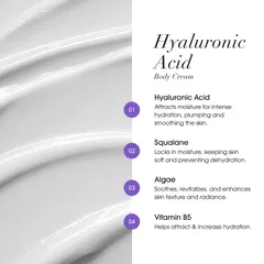[MỸ] Kem Hyaluronic Acid Hydrating Body Cream - Travel 59ml khóa ẩm làn da căng mọng mịn màng rạng rỡ