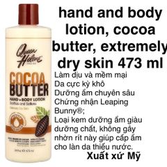 [MỸ] Cream Dưỡng Ẩm Hand and Body Lotion, Cocoa Butter, Extremely Dry Skin 473 ml