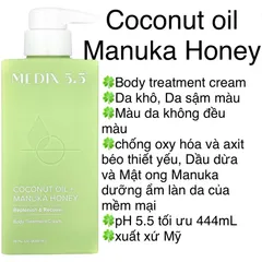 [MỸ] Medix 5.5 Coconut Oil Manila Honey Vision Restoration Cream Dầu dừa + Kem phục hồi mật ong Manuka Da khô Da sậm màu