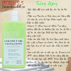 [MỸ] Medix 5.5 Coconut Oil Manila Honey Vision Restoration Cream Dầu dừa + Kem phục hồi mật ong Manuka Da khô Da sậm màu