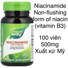 [Mỹ] viên uống Nature's Way Niacinamide 500mg 100 vien ngừa mụn