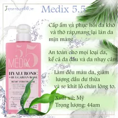 [MỸ 5 loại ] Retinol Medix pH5.5 Hyaluronic + Kem hoa hồng 444ml