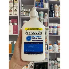 [MỸ] Lotion Amlactin Intensive Healing Exfoliating Hydrating AHA Dry Flaky Ashy Skin Fragrance Free 15% Lactic Acid 400g
