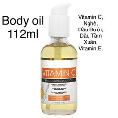 [MỸ] Dầu body oil vitamin C 112ml Nghệ, Dầu Bưởi, Dầu Tầm Xuân, Vitamin E sáng mịn mượt da khoẻ sáng