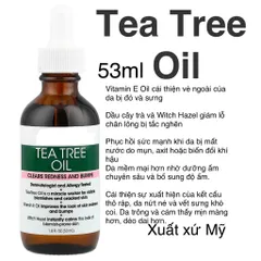 [Mỹ] Serum Dầu cây trà mẩn đỏ nổi mụn, mụn trứng cá da khô ngứa Vitamin E Chiết xuất hướng dương 53ml