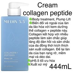 [MỸ] Cream Body treatment Collagen peptide Medix 5.5 pH5.5 giúp da săn chắc ngừa chảy xệ lão hoá da