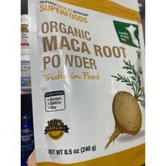 [MỸ] Bột Organic Rễ Maca Root California Gold Nutrition® SUPERFOODS 240g cải thiện da, tâm trạng, tập trung trí nhớ