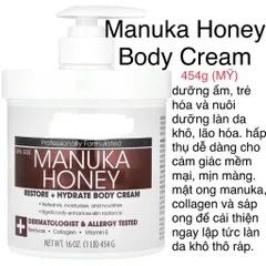 [MỸ] Kem Manuka Honey Cream & Body da khô săn chắc nếp nhăn bị tổn thương do ánh nắng mặt trời