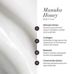 [MỸ] Kem Manuka Honey Cream & Body da khô săn chắc nếp nhăn bị tổn thương do ánh nắng mặt trời