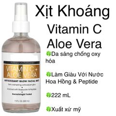 [ MỸ] Vitamin C + Ferulic Acid  Antioxidant Glow Facial Mist, 8 fl oz (237 ml) DẠNG XỊT