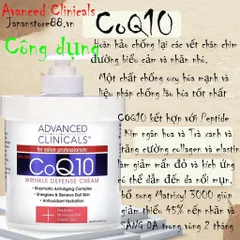 [MỸ] kem dưỡng da Advanced Clinicals CoQ10 Wrinkle Defense Cream, 454g