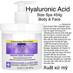 [Mỹ] kem dưỡng ẩm hyaluronic acid size spa 454g