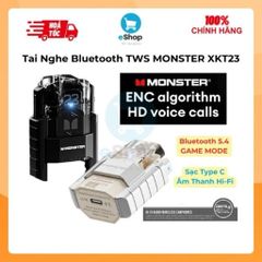 Tai Nghe Bluetooth TWS MONSTER XKT23 Âm Thanh HiFi Bluetooth 5.4, Game Mode, Đàm Thoại HD Khử Ồn ENC