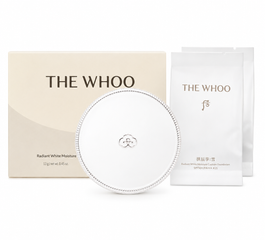 Set Phấn Nước Dưỡng Trắng Whoo Radiant White Moisture Cushion 1+2