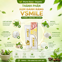 Kem đánh răng thảo dược vị cà phê Vsmile | Giúp răng chắc khỏe, giảm hôi miệng, hơi thở thơm mát 150g